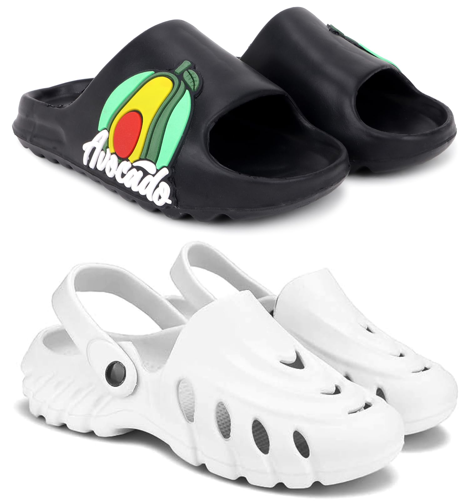 pampy angel Combo Pack of 2 Slipper/Flip Flops/Slides/Clogs/Sandals with Adjustable Back Strap for Men (Y-to-Avcdo,Cl-100)-picture-46