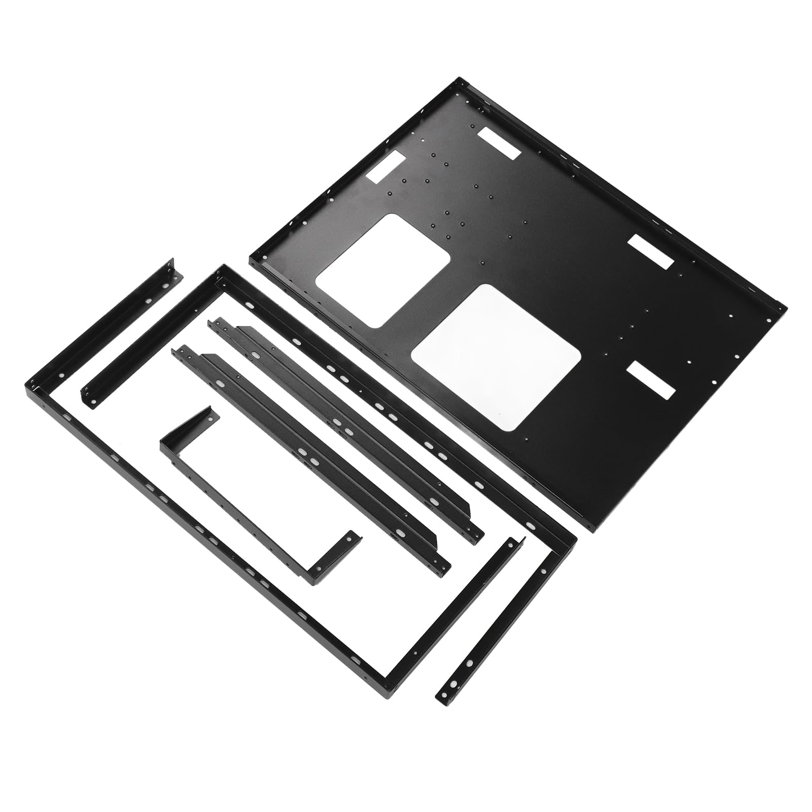 SENECESLI ATX Otwarty Podwozie Stojak na obudowę, DIY Zmontowany Potężny Stalowa Płyta Chłodząca PC PC Case Otwarta Ramka dla MATX ITX