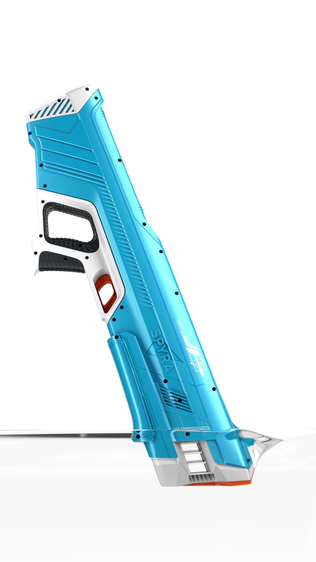 SpyraThree™ Wasserpistole elektrische Wasserspritzpistole, automatisches Aufladen,3 Spielmodi,LED-Schuss- & Batterieanzeige,15m Reichweite,Premium-Sommerspielzeug für Kinder & Erwachsene (blau) | Spyra Drei automatische Wasserpistolen für Strand, Garten,