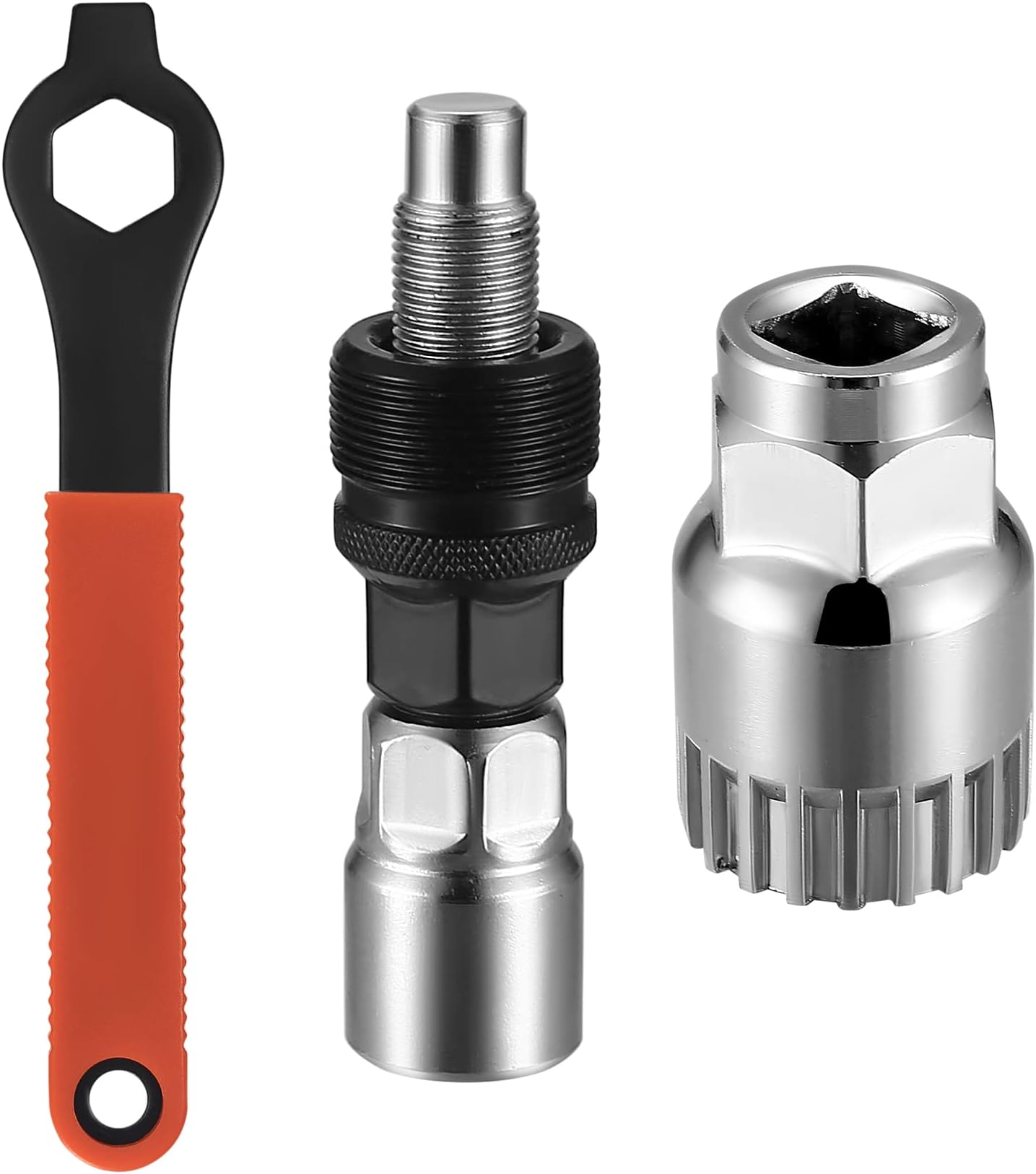 Bicycle Crank Extractor Puller, Bike Crank Puller Tool Set, Bottom Bracket Remover, 16mm Wrench Spanner Set, Bicycle Removal Repair Tool for Mountain Bike Bicycle MTB Square Threaded Crankset