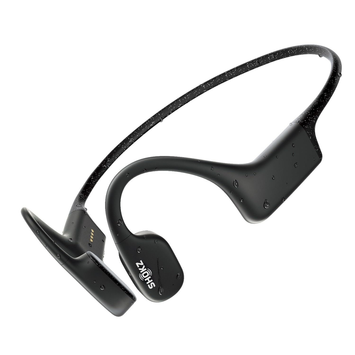 SHOKZ OpenSwim Open-Ear Kopfhörer zum Schwimmen geeignet mit integriertem MP3-Player | Farbe: Diamantschwarz