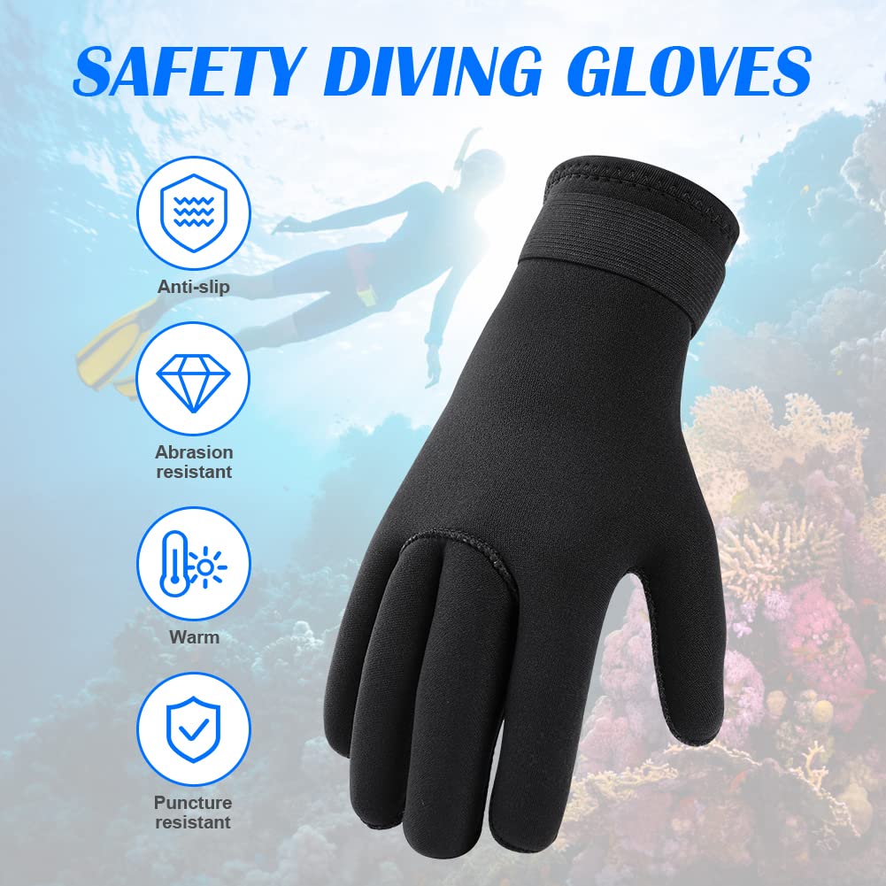 Gants De Plongée 3 Mm Néoprène Anti-Dérapants – Protection Thermique & Grip Parfait Pour Surf, Snorkeling, Kayak & Natation