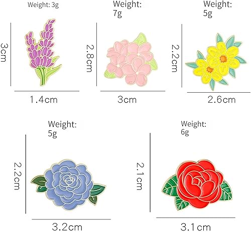 Miniatura 8 de TIDOO Cute Sunflower Flower Enamel Pin Set Anime Lily Plant Pins Aesthetic for Backpacks Clothes Hat Decor Flower Girl Gift