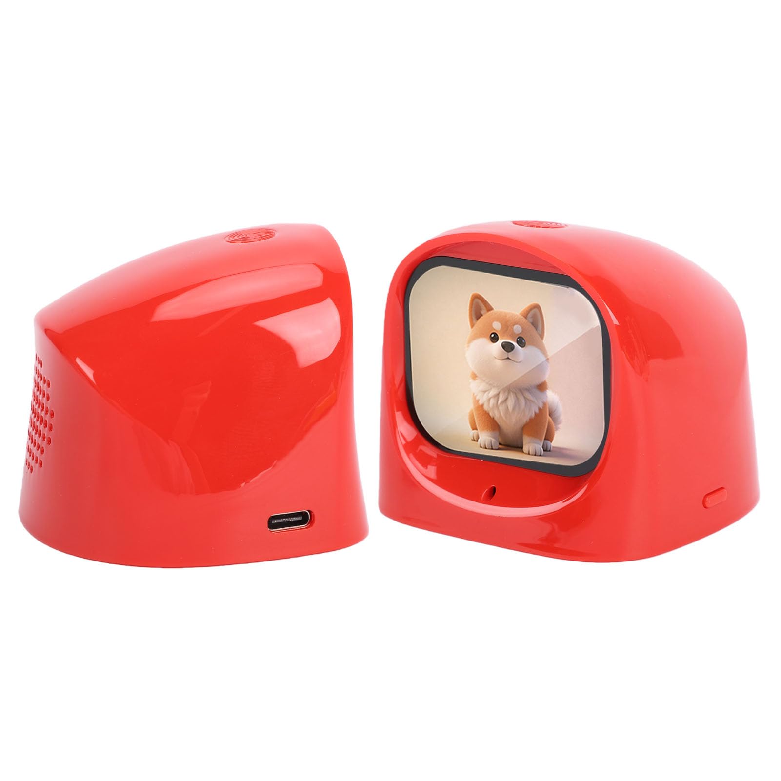 SIXRUN Robot para Salpicadero de Coche, ABS Smart Car Companion con Pantalla de 2,01 Pulgadas, Chat AI, Monitoreo en Tiempo Real, Batería de 1000 MAh, para Viajes Familiares por Carretera y (Rojo)