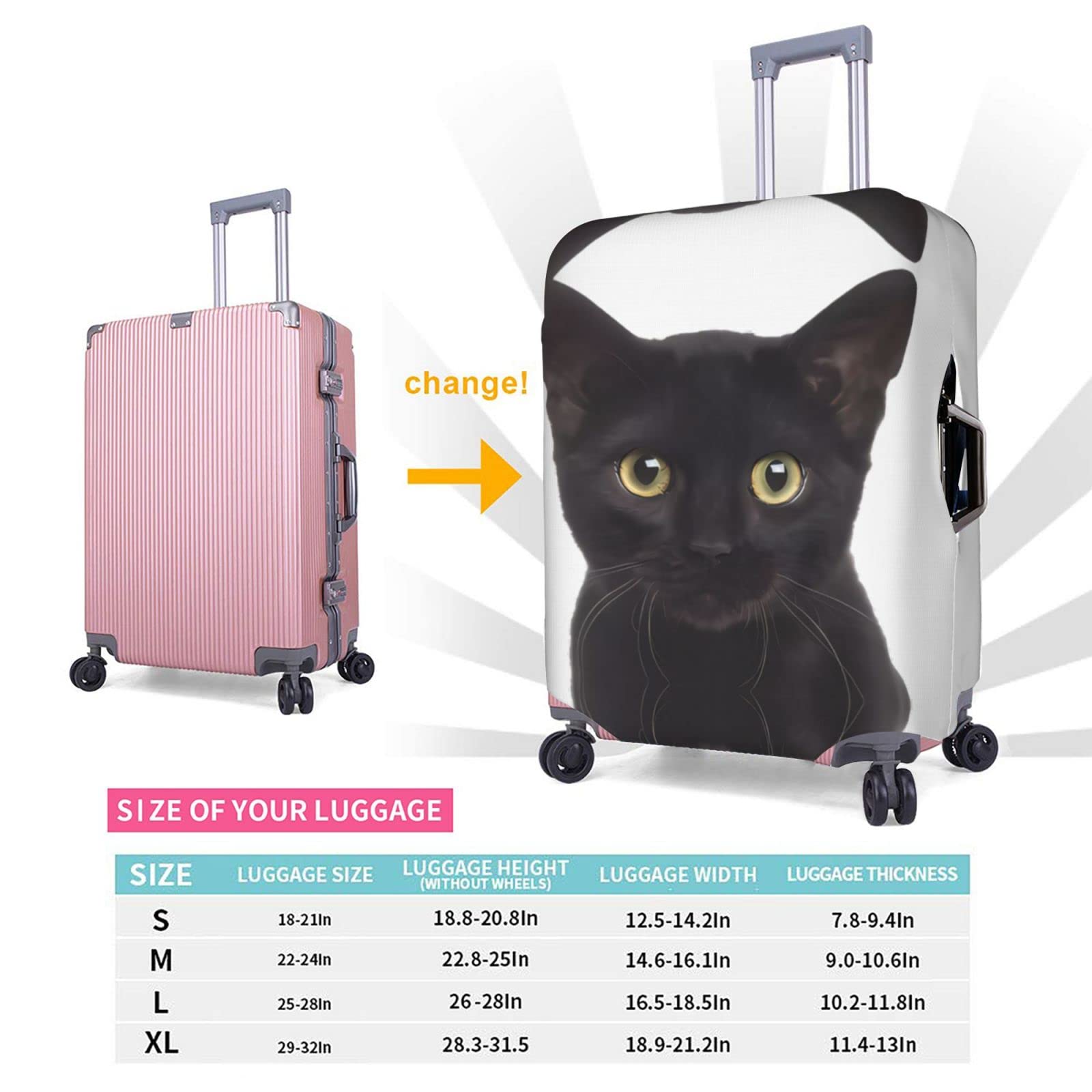 Custodia Protettiva Per Valigia - Copertura Elastica Poliestere, Taglia S (18-21 Pollici) - Foto 13