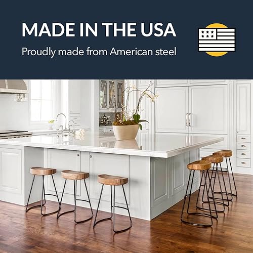 Miniatura 7 de Iron Supports, soporte de encimera de isla oculta, soportes resistentes para granito, soporte de acero para isla de cocina (negro mate, 28 pulgadas)