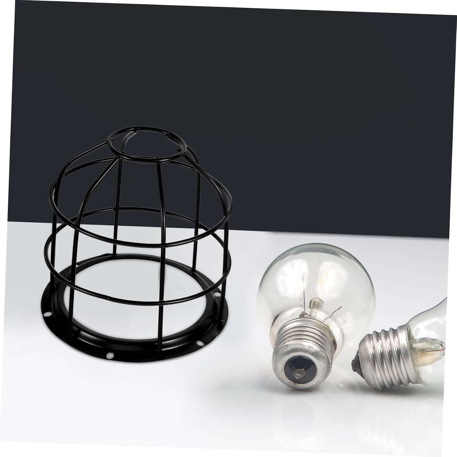 ORFOFE Metal Wire Mesh Light Bulb Guard Industrial Style Light Fixture Signal Lamp Cage