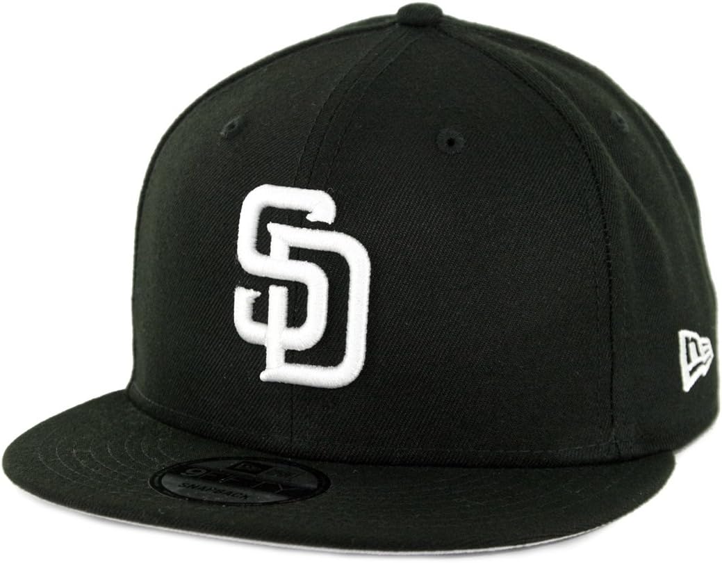 9Fifty San Diego Padres Basic Snapback Hat (Black/White) Men's MLB Cap