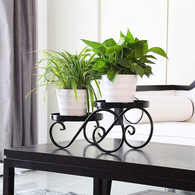 Crafties Art Indoor & Outdoor 2-Tier Plant Stand/Holder For Balcony, Living Room & Garden | Housewarming Grill Rack/Gamla Stand/Planter Stand/Flower Pot Holder Shelf (Black, Pack of 1) (B0BDRXFXFP) Amazon Price History, Amazon Price Tracker