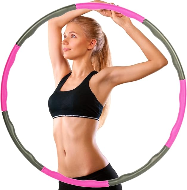 SEDOL Hula Hoop - 8 Detachable Foam Padded Weighted Hula Hoop for Adults with Wave Massage Heads - Indoor/Outdoor Fitness Hula Hoops for Adults Exercise