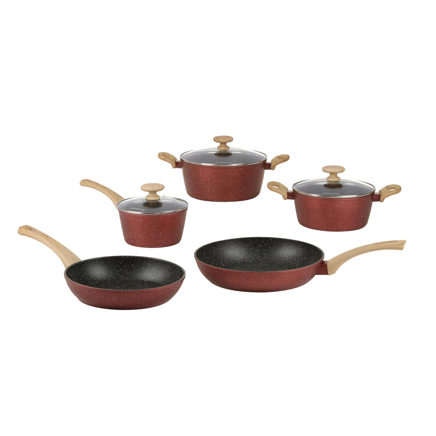 Batterie Cuisine Induction KASANOVA Batterie De Casseroles à Induction Evolution Casserole Tout Feux