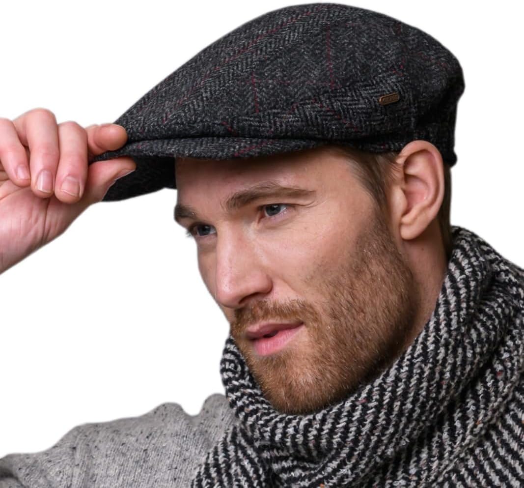 Mucros Weavers Irish Flat Cap for Men, Made in Ireland, 100% Irish Tweed, Green