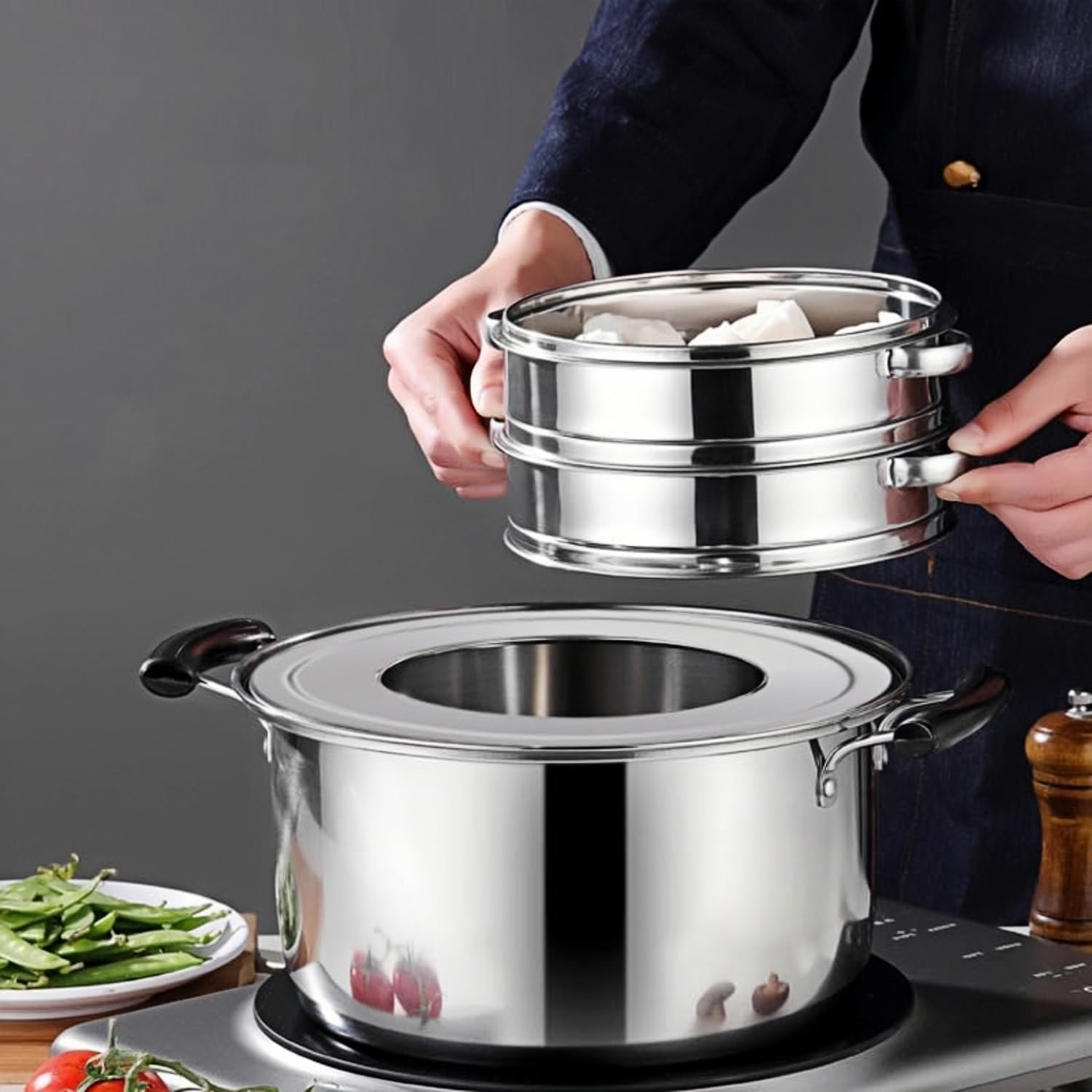 Amazon | 中華セイロ用 受け台 蒸し器 蒸し板 せいろ用受け台 蒸籠用