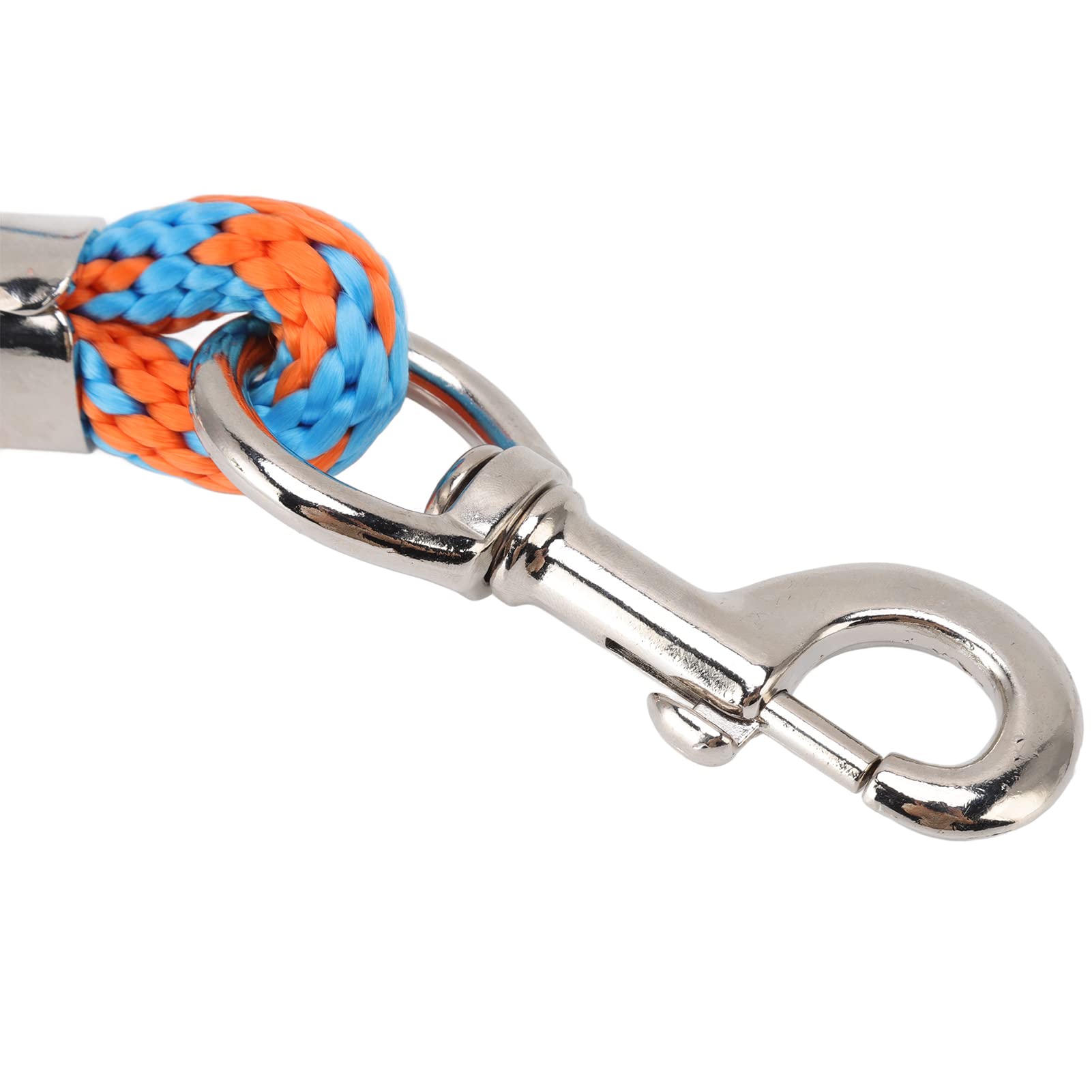 Pilipane Horse Leash Rope Durable Multipurpose Braid Rope with Bold Alloy Big Hook for Horses Livestock Pets 13ft Long Anti Slip Nylon Material (Blue Orange)