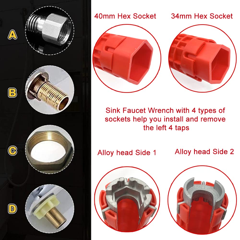 Sink Installer Tool, Sink Key Installer, Sink Faucet Installer, Multifunctional Sink Key - Image 4