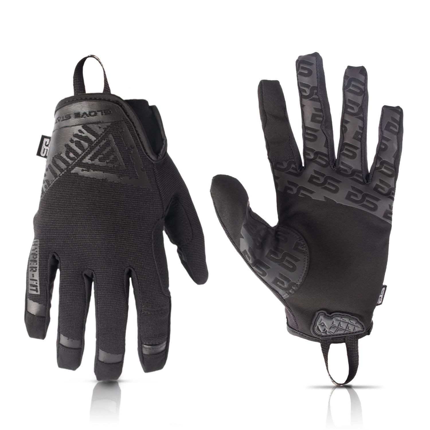 Glove Station The Impulse Tactical Gloves for Men with Touchscreen Compatibility – Suede Leather & Spandex Shooting Gloves for Motorcycle, Airsoft, Paintball & Work Use, Lightweight & Strong Grip