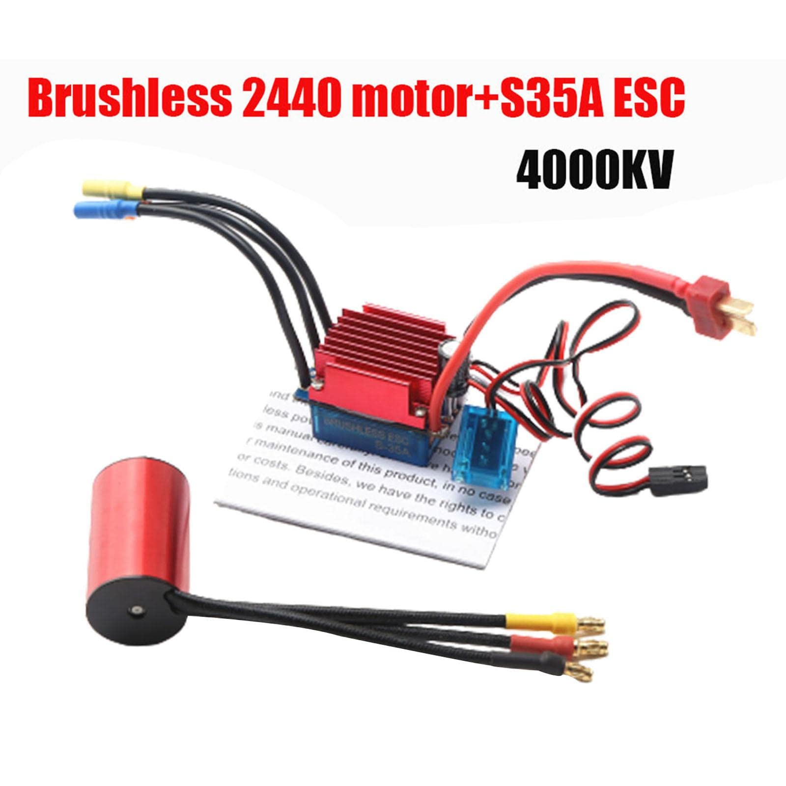 2440 silnik bezszczotkowy 35A ESC Combo akcesoria do samochodu 1/12 1/14 RC zastępuje 4000KV