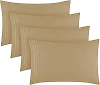 Vista 13 de Mellanni Juego de fundas de almohada, 4 fundas de almohada de la colección Iconic Collection, extra suaves, refrescantes, resistentes a las arrugas