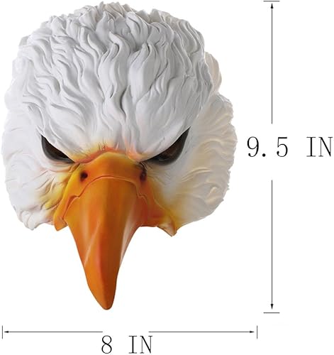 Miniatura 2 de hyaline  Dora Half Face Máscaras para adultos máscara de látex de animales para Halloween mascarada Cosplay águila blanca diseño de máscara