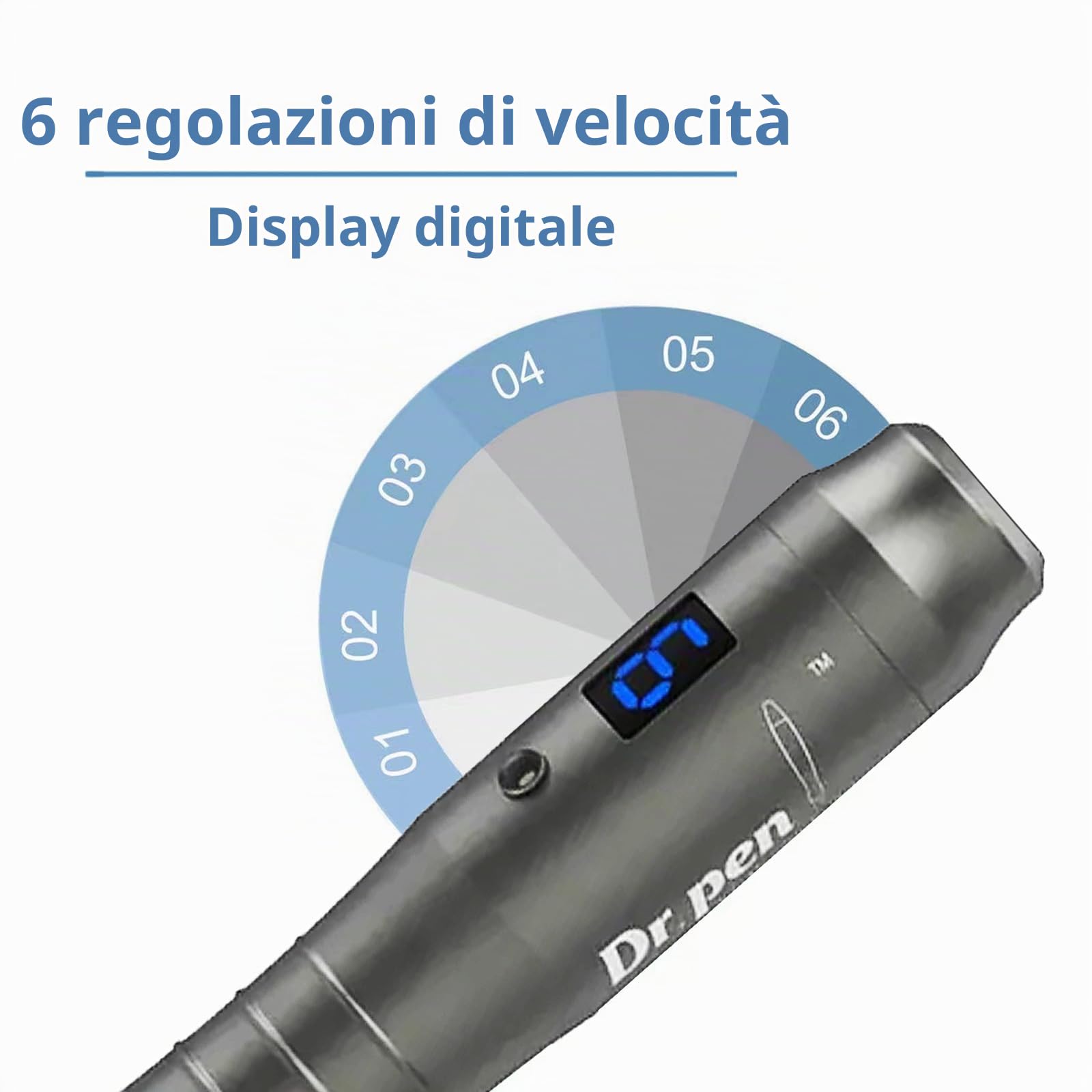 Dr.pen Microneedling Ultima M8, Penna Professionale Micro Derma Wireless con 22Pz Aghi, Kit di Cura della Pelle Magica per Rughe, Smagliature, Cicatrici e Trattamento della Perdita dei Capelli