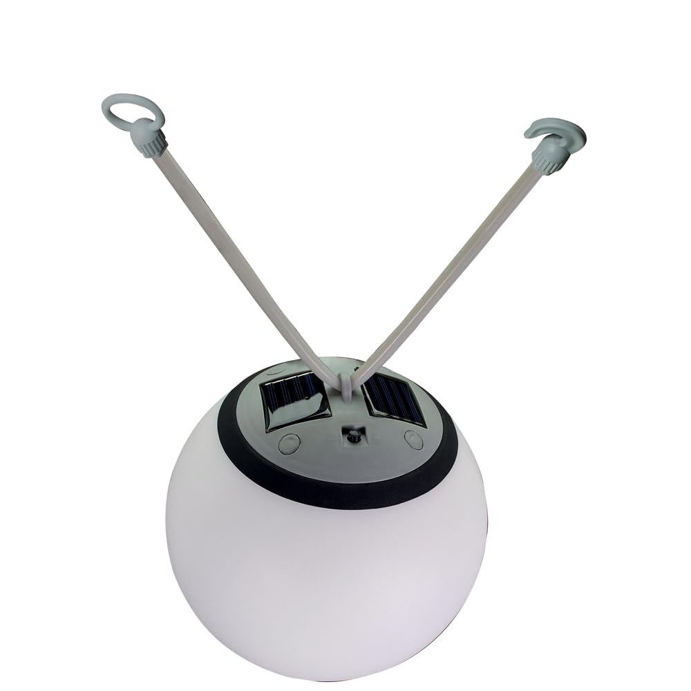 TIBELEC Boule solaire à suspendre LED, 4000K blanc-chaud, IP44, diam. 200mm