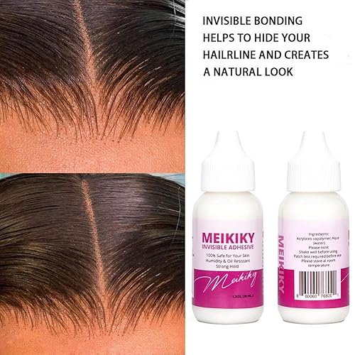Miniatura 3 de Pegamento de peluca para peluca de encaje frontal, pegamento de encaje para pelucas, sin residuos, fórmula mejorada, fácil de aplicar, secado