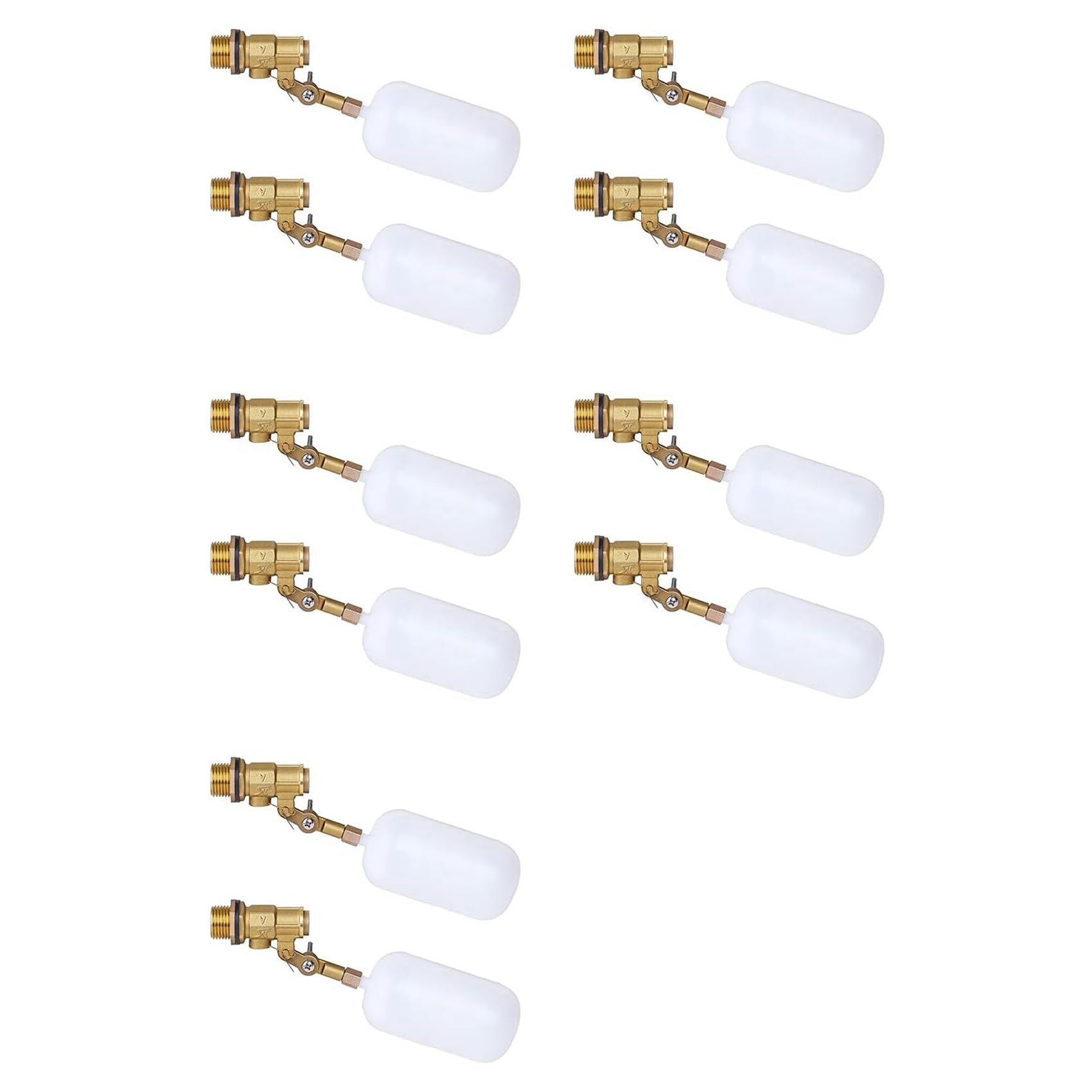 Jnchdghwa Photo Color 10Pcs 1/2 Inch Float Valve, Water Float Valve For Pond Float Valve Shutoff Auto Fill, For Livestock Tanks, Aquariums