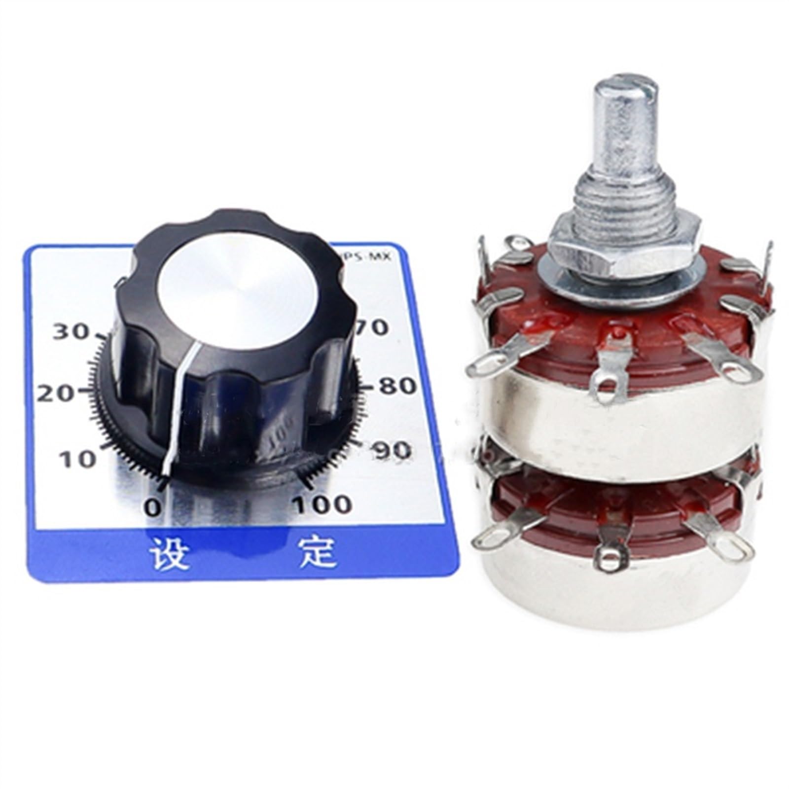 Lot de 10 potentiomètres double couche WTH118-1A 2W 1K 2k2 4K7 10K 47K100K WTH-2L résistance réglable(4,1K)