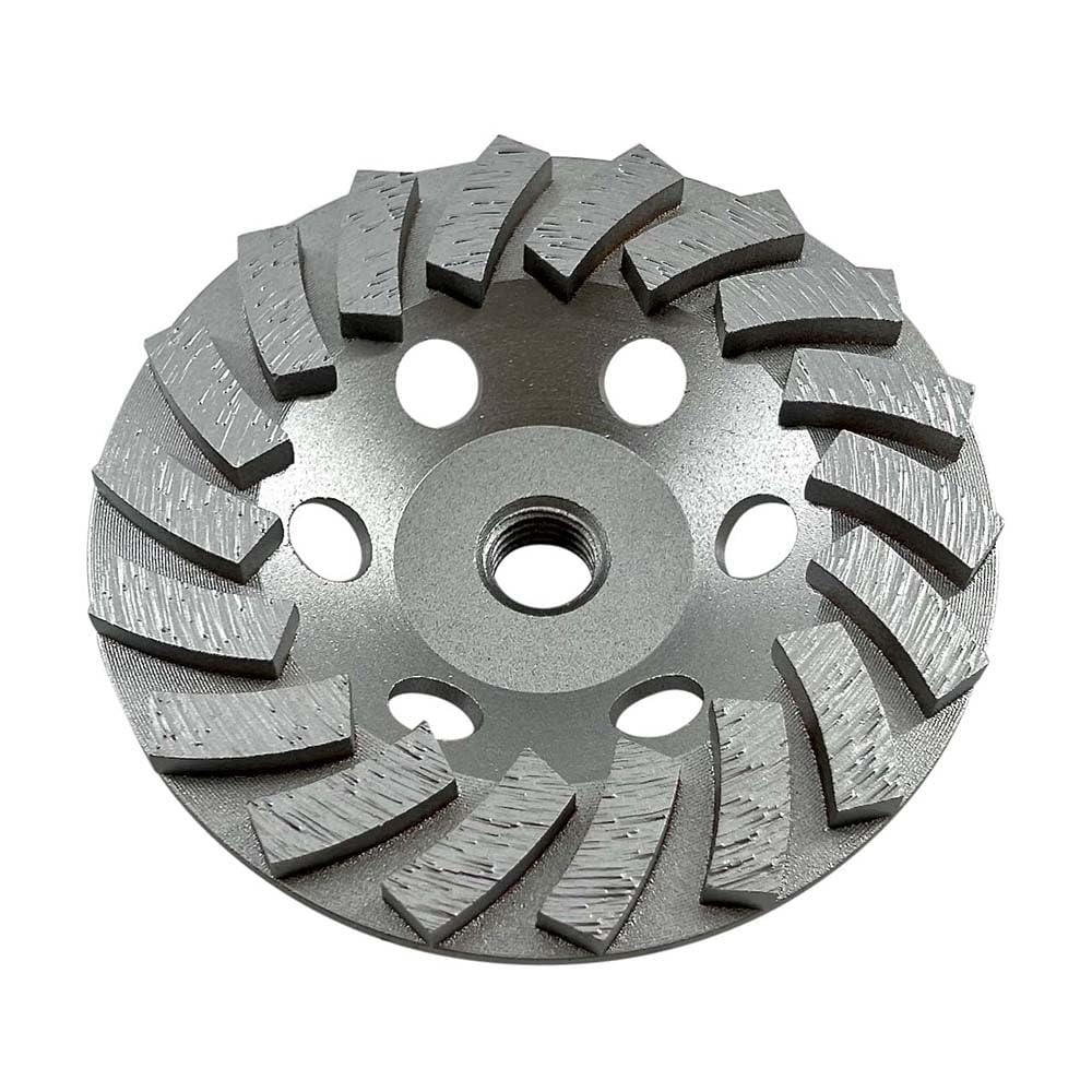 4.5" Diamond Grinding Wheels for Concrete or Masonry, 16 Turbo Segments, 30/40 Grit, Medium Bond, 5/8"-11 Arbor
