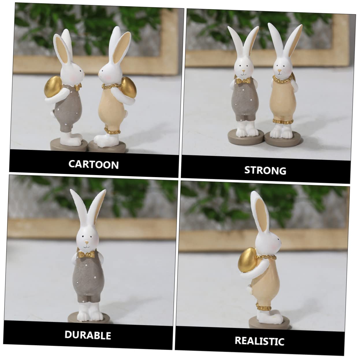ABOOFAN 2 Set Decorazione Pasquale Di Pasqua Statuina Coniglietto Pasquale Decorazioni Di Compleanno Pulcini Pasquali Coop Figurina Divertente Maiale Pulcino Resina 2 Pezzi * 2