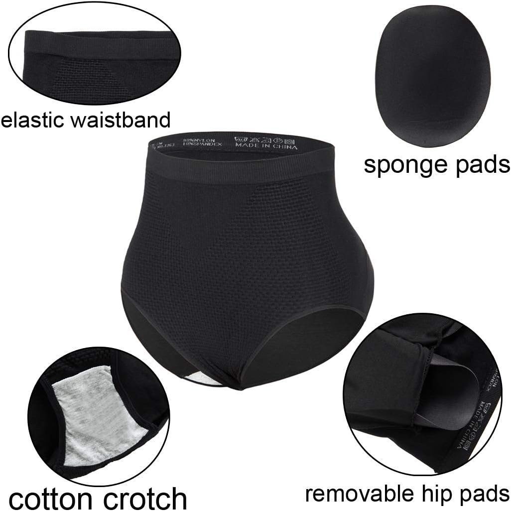 FLORATA Women Butt Lifter Panties Padded Shapewear Hip Enhancer Underwear Pads Shorts with Removable Pads - Image 3
