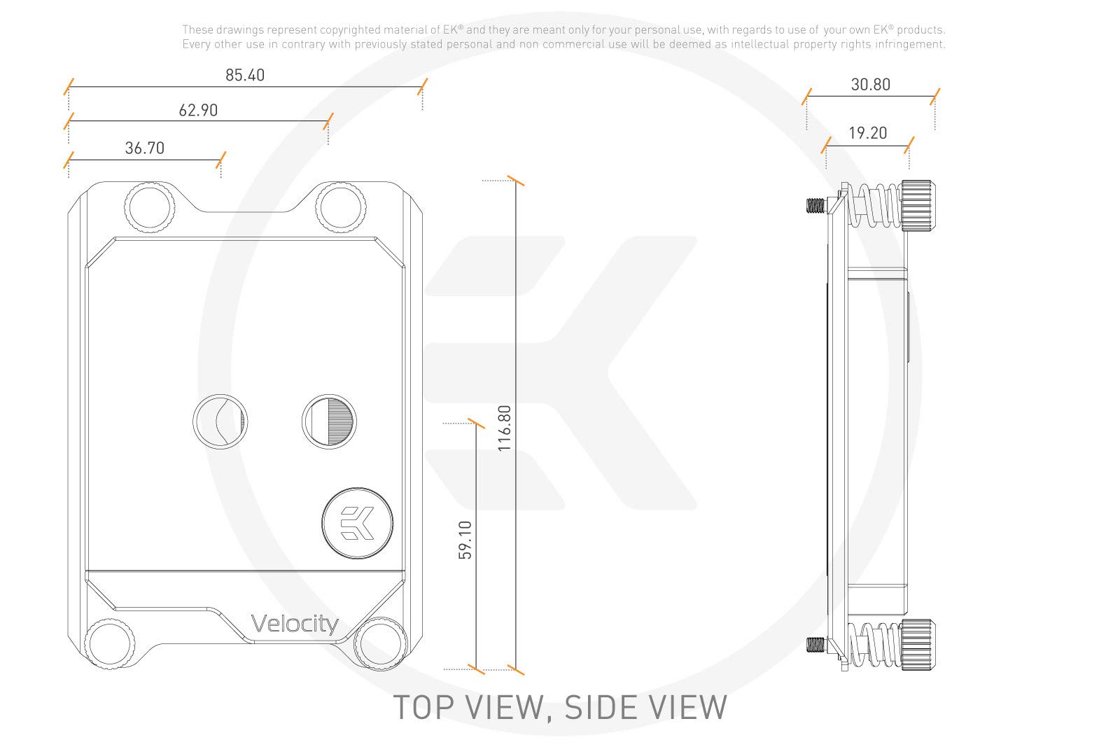 Amazon.co.jp: EKWB EK-Quantum Velocity CPU ウォーターブロック AMD