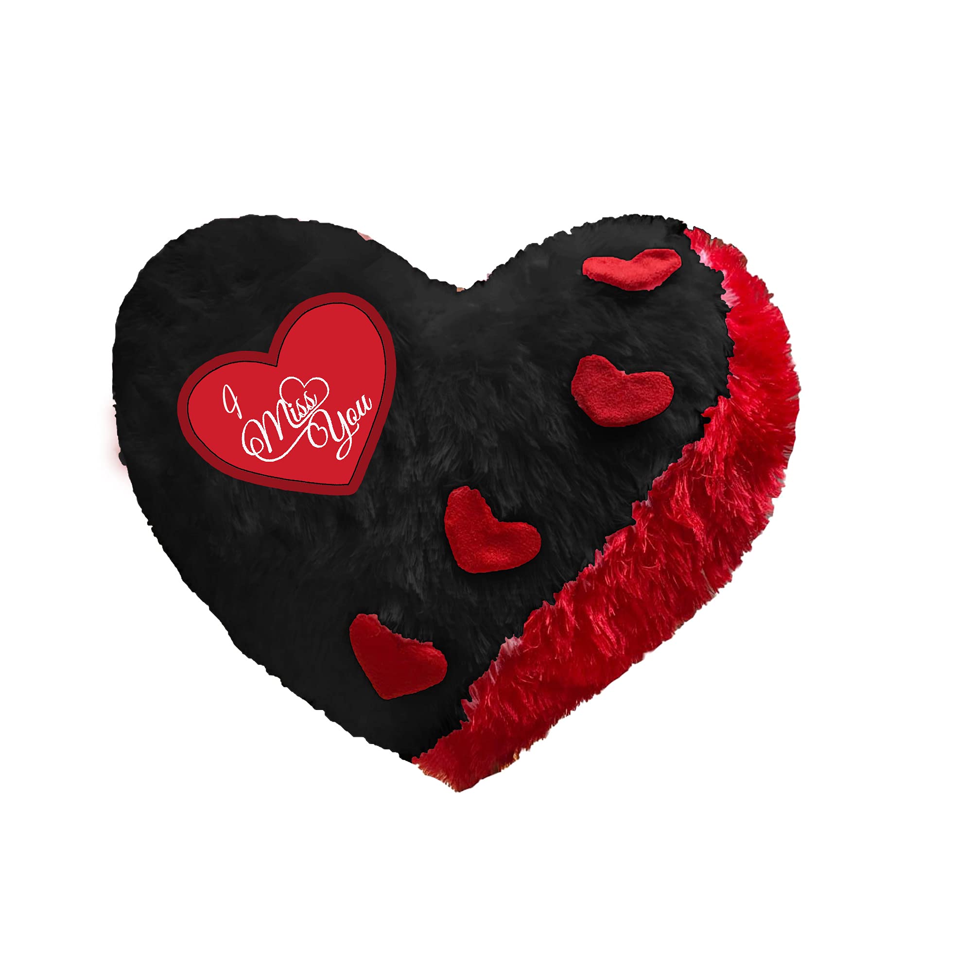 PICKKART I Miss You Soft Heart Pillow Gift for Friend/ Girlfriend/ Boyfriend/ Long Distance Relationship - Size (37 cm X 37 cm ) (Black) (B097PYHKGZ) Amazon Price History, Amazon Price Tracker