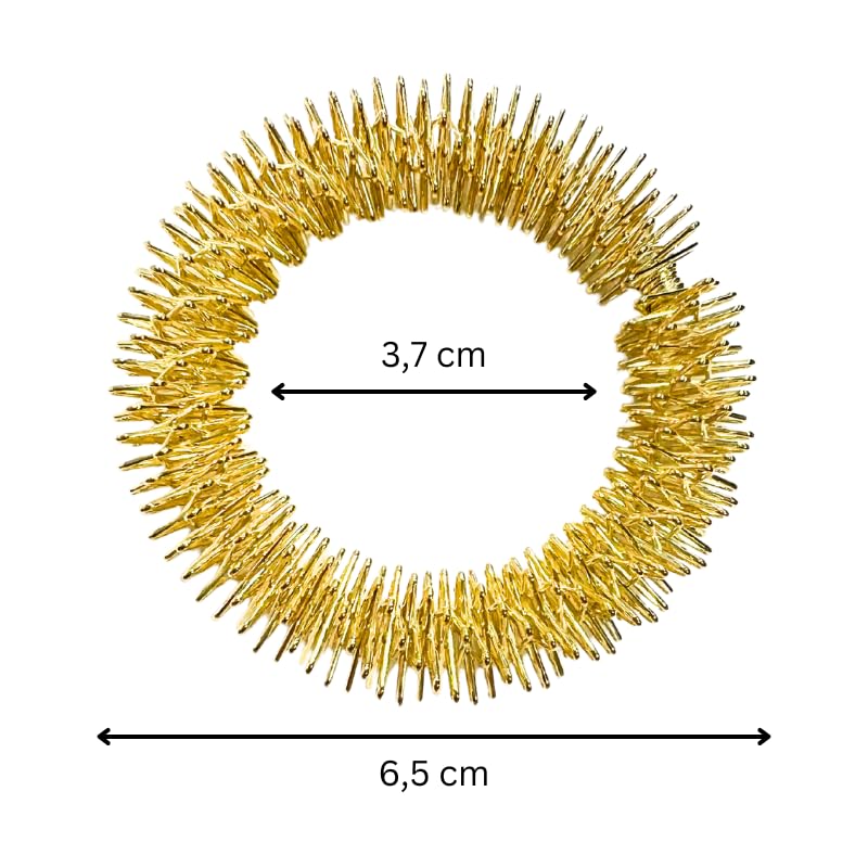 ATC Hand-Massagering für Hand und Handgelenk – Entspannungsring aus Federstahl – Silber oder Gold (1er oder 5er Set)