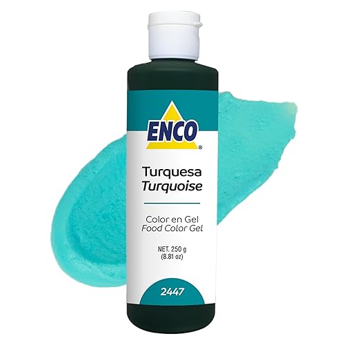 ENCO Gel colorante alimentario 8.8 oz (turquesa)