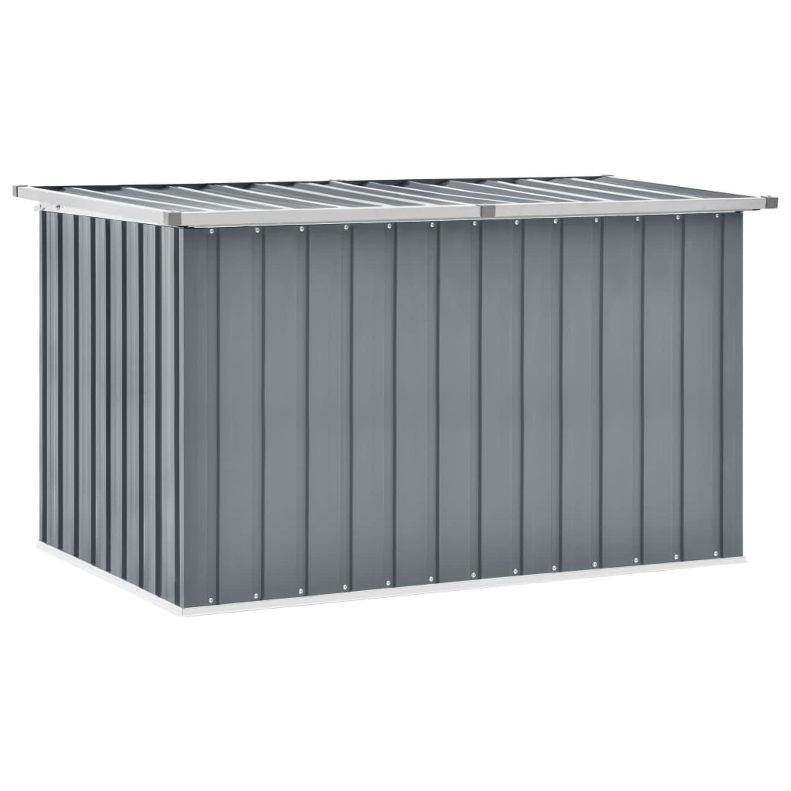 Homgoday Stal ocynkowana i plastikowa skrzynka do przechowywania w ogrodzie szary 149x99x93 cm na podwórko balkon
