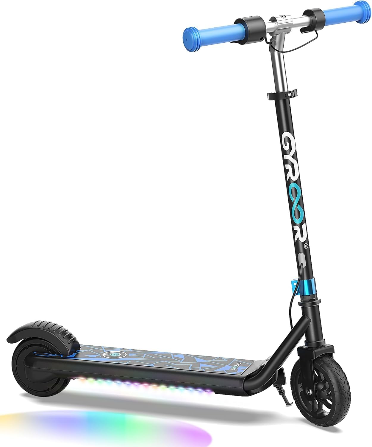 Gyroor H30 Max Electric Scooter for Kids Ages 6–12, 150W Motor, LED Display, Adjustable Speed & Height, Dual Brakes – Fun & Safe Gift for Boys & Girls,Blue