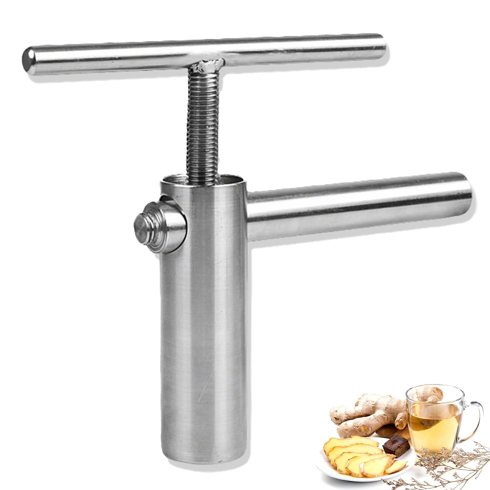 XCSCUK Manual Ginger Juicer, High-Speed Hand Crank GingerJuicer,Stainless Steel Ginger Grinder, High Juice Yield,for Kitchen Cooking