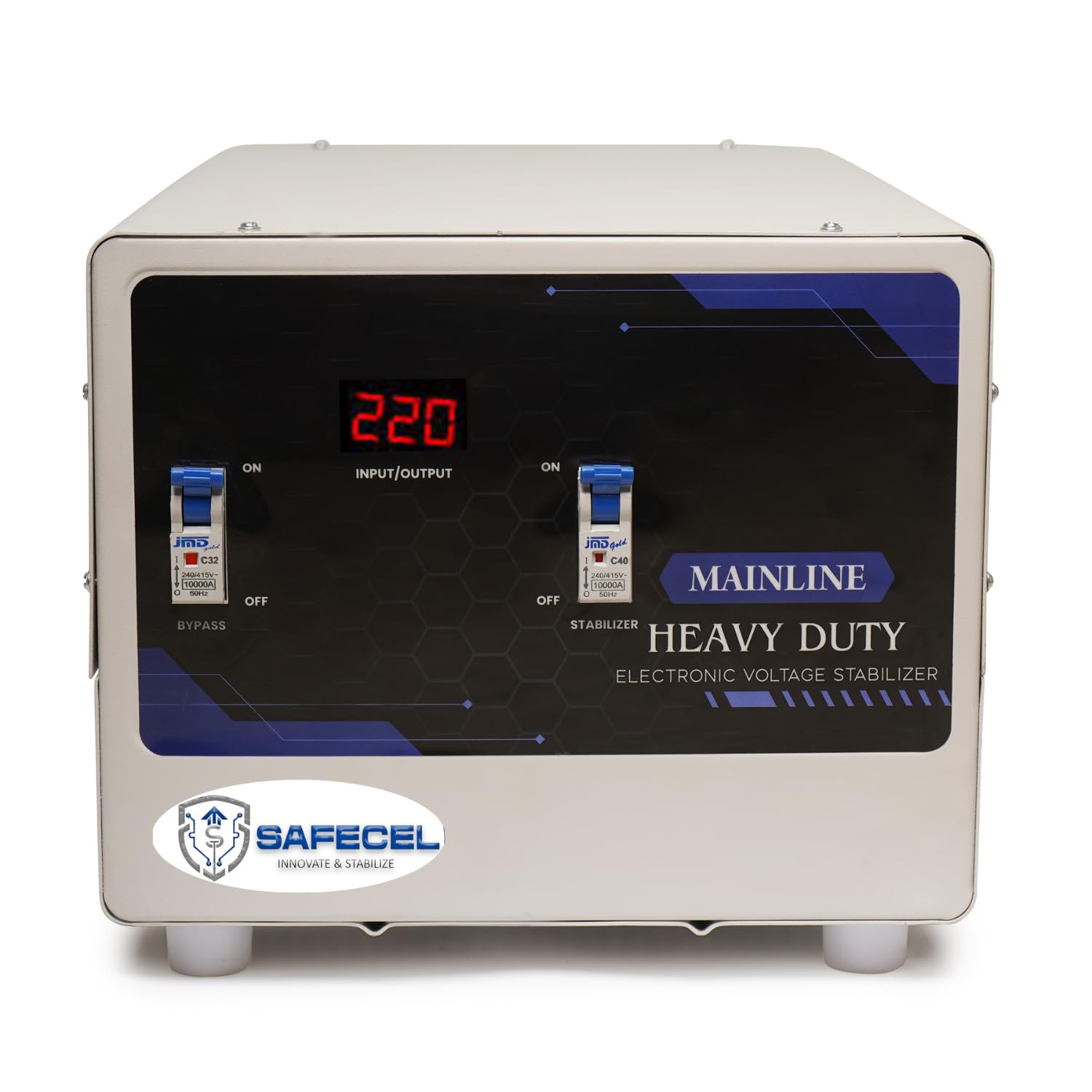 SAFECEL Mainline Heavy Duty Electronic Voltage Stabilizer, Digital