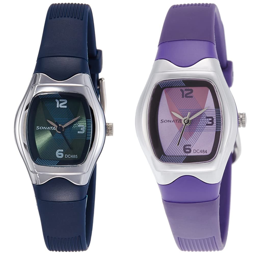 Sonata Women Resin Analogue Green Dial & Analog Purple Dial (Nj8989Pp02C + Nj8989Pp01C) | Rakshabandhan Gifts, Band Color-Multicolor (B07J5NGT7T) Amazon Price History, Amazon Price Tracker
