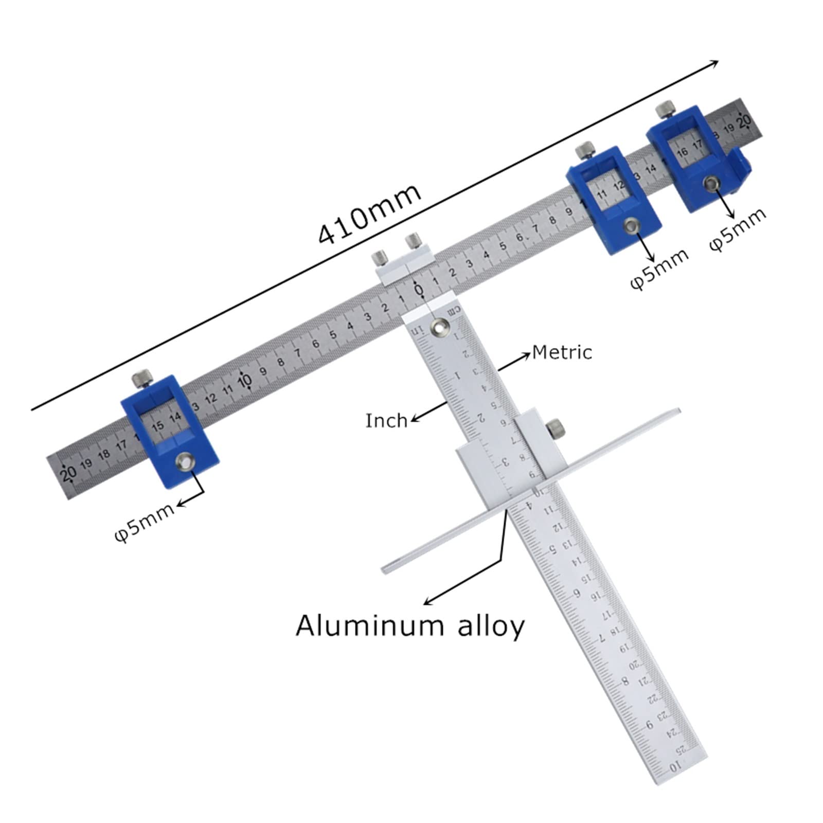 Okucia do szafek Jig wiertło naprowadzające tuleja dziurkacza lokalizator Jig Set wiercenie w drewnie otwór na kołki drzwi meble pozycja szuflady narzędzia(Aluminum alloy)