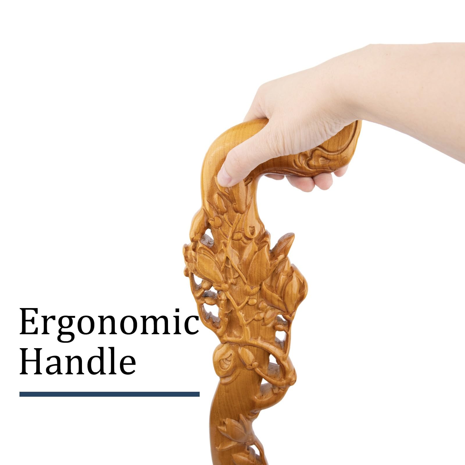 Bastones de Madera para Caballeros, con Mango Ergonómico y Punta de Goma Antideslizante Bastón Decorativo de Lujo para Hombre y Mujer de Cospaly 95 Cm(Color2)