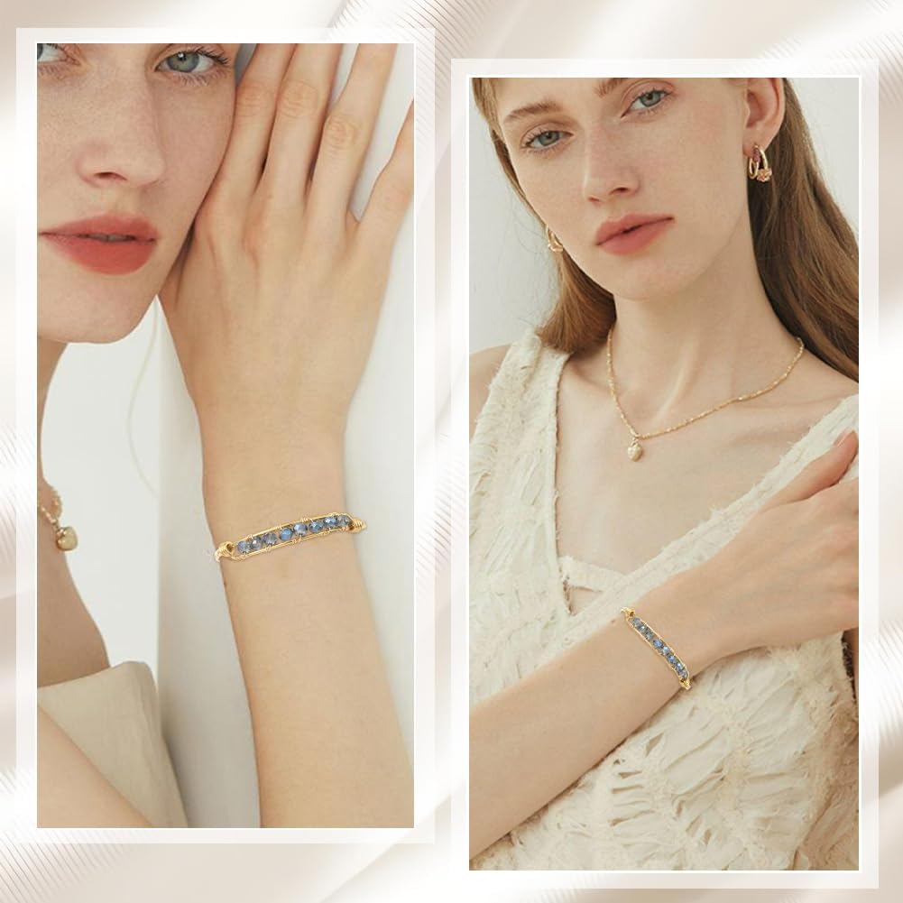 Beebeecraft 6Pcs Expandable Bangles 18K Gold Plated 304 Stainless Steel Blank Wire Bracelets for Jewelry Making Crafts - Image 7