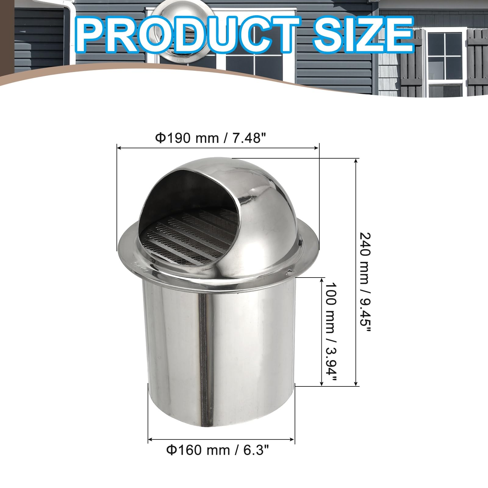 PATIKIL 6.3" Round Soffit Air Vents - Image 2