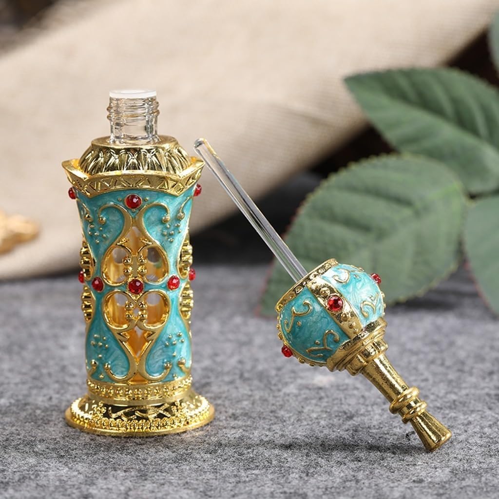 Butelka na perfumy w stylu vintage 12 ml Pusty szklany pojemnik wielokrotnego użytku Dekoracyjne butelki zapachowe do podróży