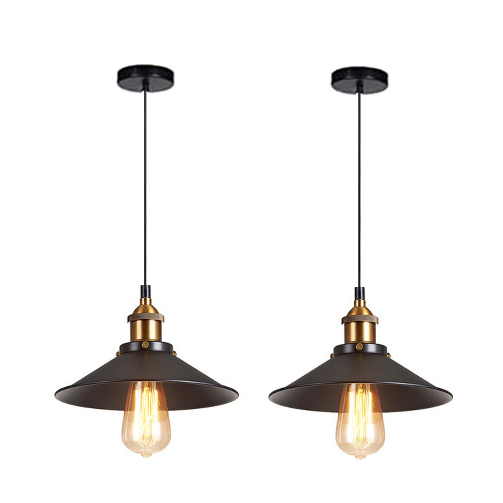 Buy Retro Pendant Light Industrial Lighting Ceiling Shade Black E27