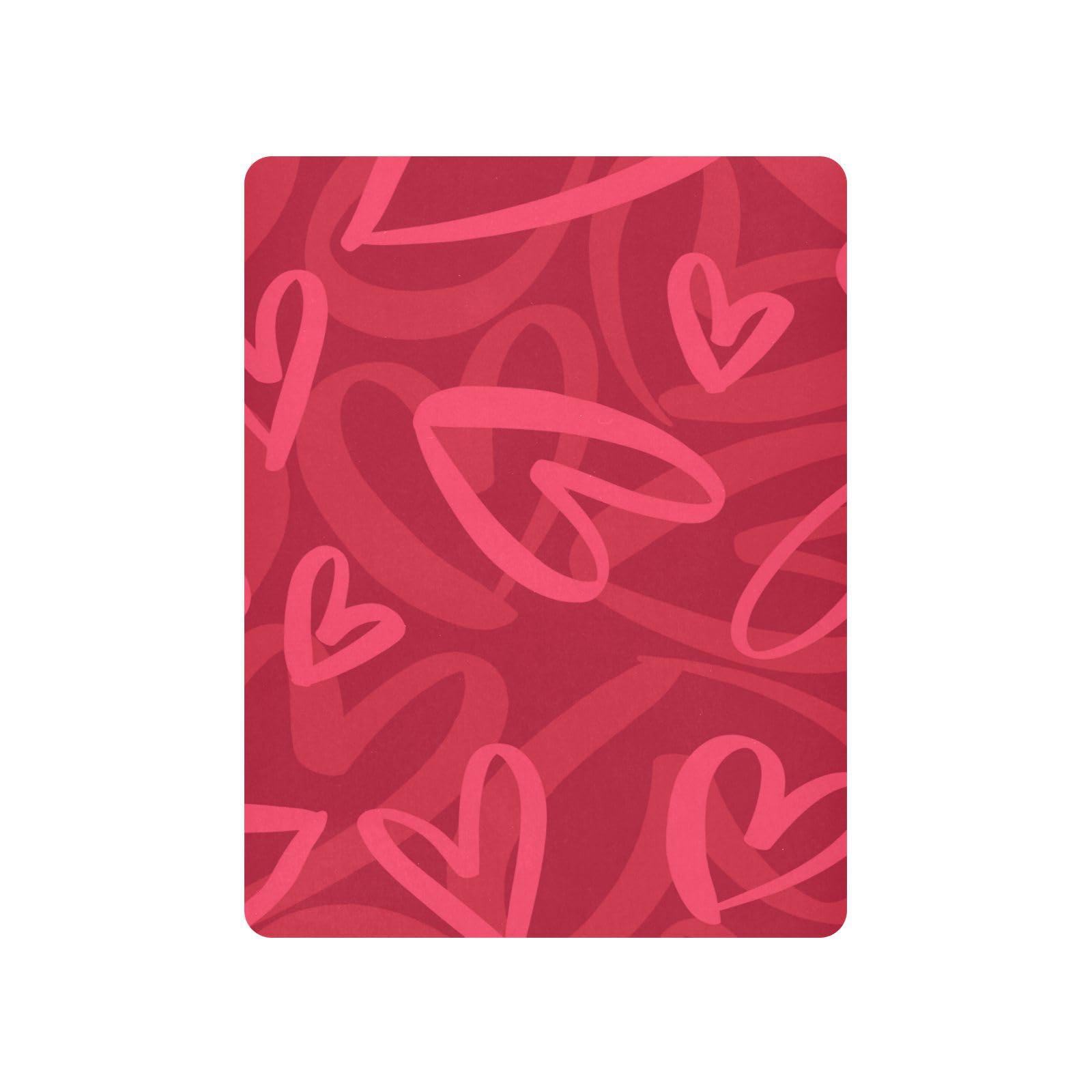 Moudou Valentine's Day Love Heart Playard Sheet for Boy Girls, Soft Breathable Fitted Toddler Sheet for Standard Playard Bed Mattress, 39 x 27 x 5 Inch