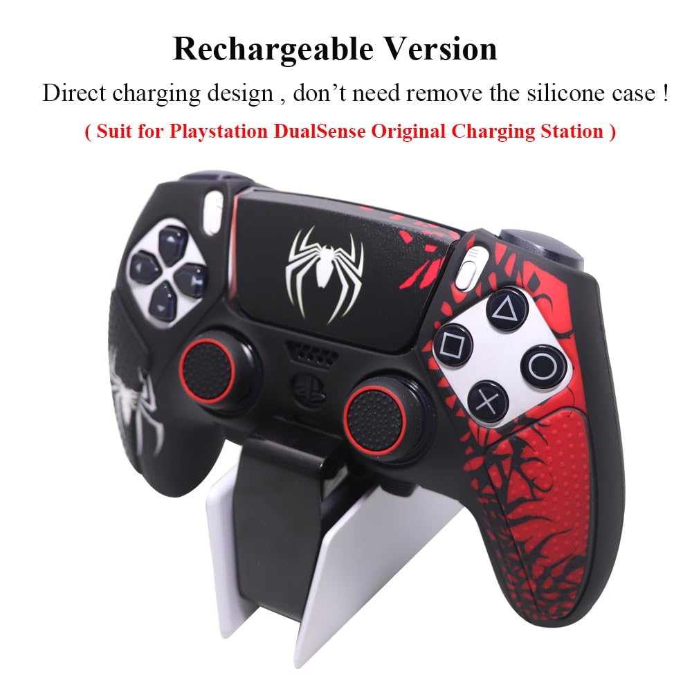Funda protectora de silicona antideslizante para mando inalámbrico de Playstation 5 y PS5 Edge y almohadilla táctil, tapas de agarre para el pulgar para controlador DualSense Edge