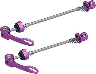 Alomejor 2pcs Bicycle Quick Release Skewers Front Rear Skewer Road Mountain Bike Quick Release Skewers Accessory(Purple)