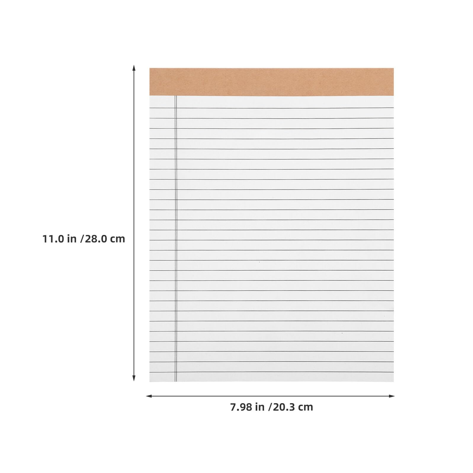 5 Pezzi Blocco Note Legale Bianco a Righe 203X280Mm, Set 5 Pezzi Perforati Strappabili, Quaderno Carta Spessa per Appunti Ufficio, Scuola e Lavoro